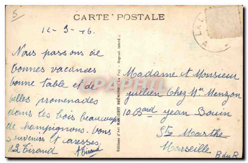 Postcard Old Louvesc Landscape Returning Mount Chaix