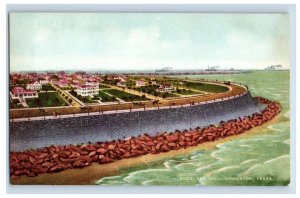 C. 1905 Galveston Texas Sea Wall Early Vintage Postcard F132