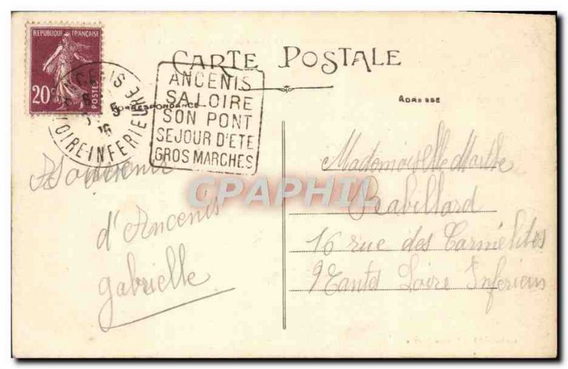 Old Postcard Ancenis Le Chateau De La Guere Caught In North