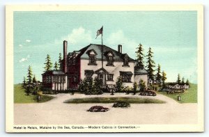 1920s MATANE BY THE SEA CANADA HOTEL LE RELAIS WITH CABINS POSTCARD P2049