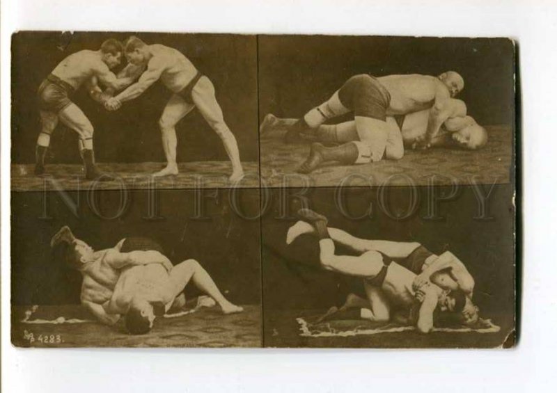 288213 Champion Strongmen WRESTLER WRESTLING Vintage PHOTO PC