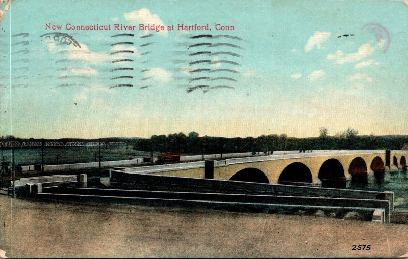 Connecticut Hartford New Connecticut River Bridge 1908