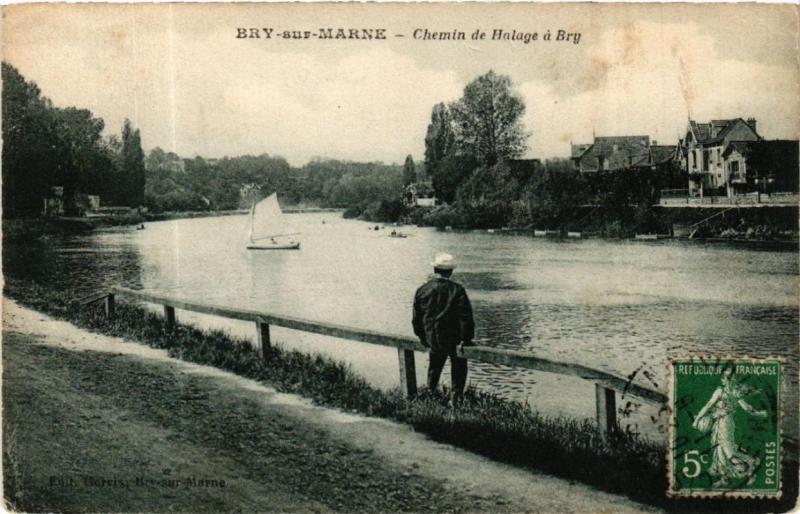 CPA BRY-sur-MARNE Chemin de Halage a BRY (600166)