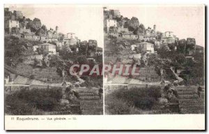 Roquebrune - Vue Generale - Stereoscopic Card - Old Postcard