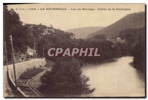 Old Postcard La Bourboule Lake Dam Vallee Dordogne
