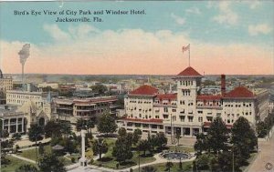 Florida Jacksonville Birds Eye View Of City Park and Windsor Hotel