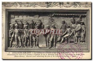 Old Postcard Boulogne Sur Mer The Column of the greatest army Bas Relief Is P...