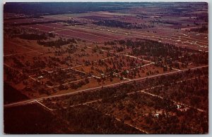 Vtg Dunnellon Florida FL Rainbow Acres Marion County Aerial View Postcard
