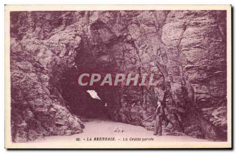 Old Postcard La Bernerie Cave breakthrough