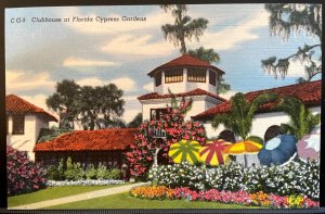 Vintage Postcard 1947 Club House, Cypress Gardens, Winter Haven, Florida