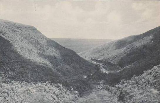 New York Haines Falls View Of Kaaterskill Clove And The Berkshires From Ledge...