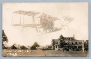 SEA GIRT NJ ANTIQUE REAL PHOTO POSTCARD RPPC COLLAGE AIRPLANE MONTAGE AVIATION