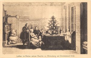 Lot 95 luther with his family in wittenberg on christmas eve postcard germany