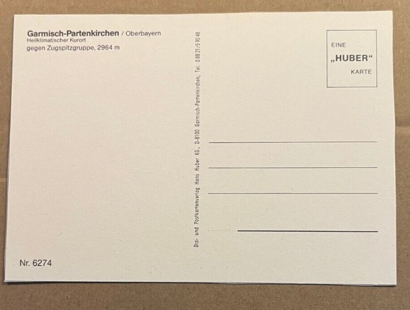 UNUSED POSTCARD - GARMISCH - PARTENKIRCHEN, GERMANY