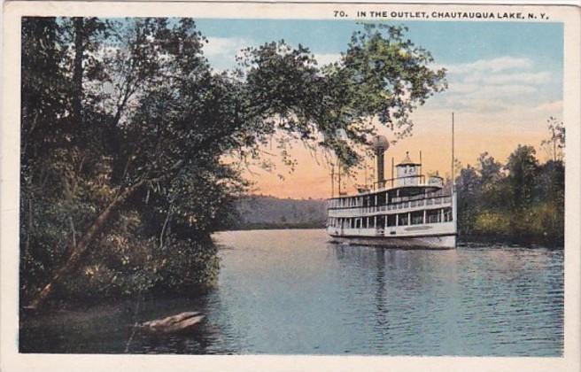 New York Chautauqua Lake Steamer At The Outlet