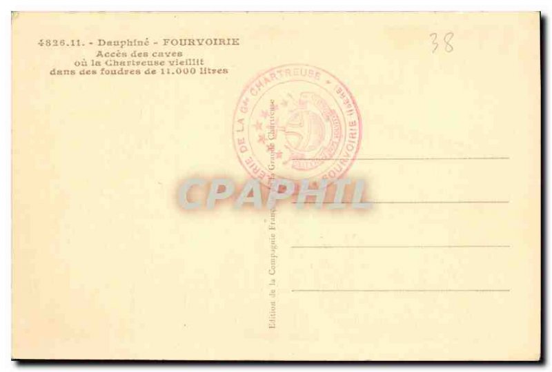 Old Postcard Dauphine Fourvoire Access cellars
