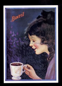 ad3901 - Bovril Chocolate enjoyed by pretty young lady - Modern Advert postcard