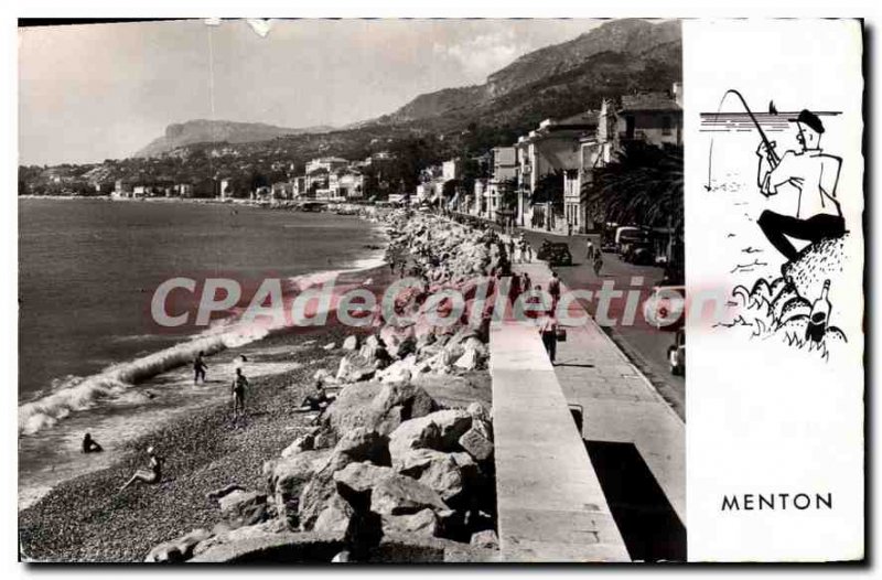 Old Postcard Menton Promenade du Midi