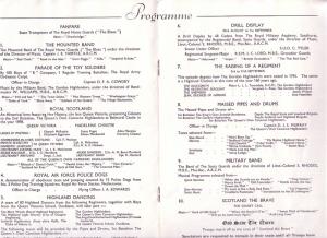 Program The Edinburgh Festival, Tattoo, 1954, Scotland, 12 Pages