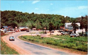 Gravois Mills, MO Missouri STREET SCENE Stores~50's Cars MORGAN COUNTY Postcard