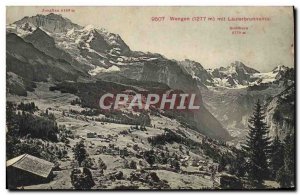 Old Postcard Wengen Mit Lauterbrunnental