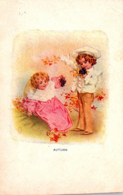 Children Playing Autumn