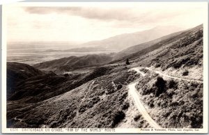 Switchback Grade Rim Of The World Route California CA RPPC Real Photo Postcard