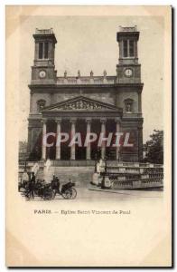 Paris Old Postcard Church of Saint Vincent de Paul