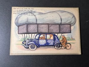 1945 Dutch Netherlands Holland Liberation Postcard Car Balloon Clinge Doorenbos