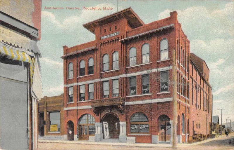 Pocatello Idaho Auditorium Theatre Vintage Postcard AA18659
