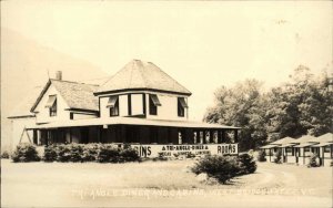 West Bridgewater VT Tri-Angle Diner & Cabins Real Photo Postcard