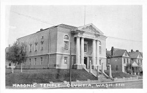 Olympia Washington c1915 Postcard Masonic Temple