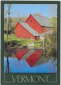 Vermont Red Barn Reflection 4 by 6