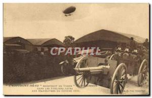 Old Postcard Jet Aviation Zeppelin Airship Warrant Reau Cloth Workshops Astra...
