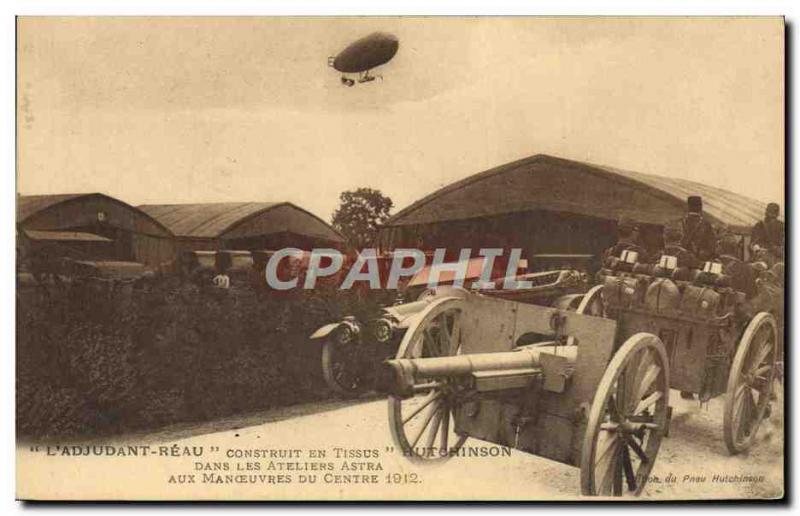 Old Postcard Jet Aviation Zeppelin Airship Warrant Reau Cloth Workshops Astra...