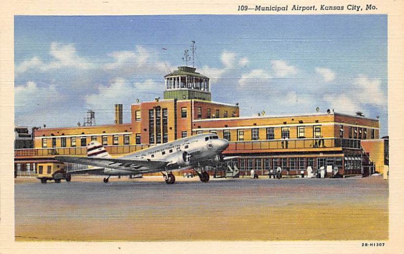 Municipal airport Kansas City, Missouri, USA Airplane Unused 