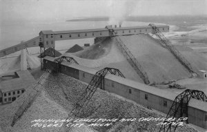 Rogers City Michigan Limestone and Chemical Co Real Photo Postcard AA69353