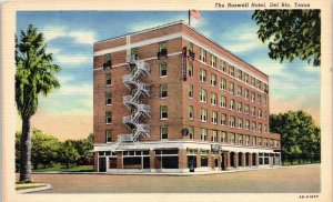 1946 The Roswell Hotel Del Rio Texas Postcard