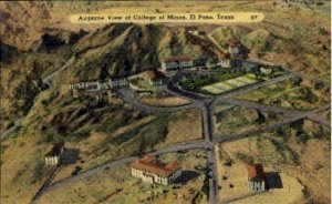 Airplane View of College of Mines - El Paso, Texas TX  