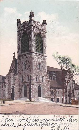 Rhode Island Pawtucket Saint Pauls Church 1906