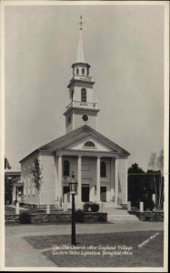 Springfield Mass MA Church New England Village Eastern States Expo RPPC PC