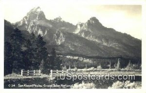 Real Photo Sun Kissed Peaks - Grand Teton National Park, Wyoming WY  