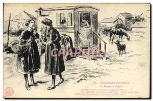 Old Postcard The peasants Our Good Good adventure Seer Chevre