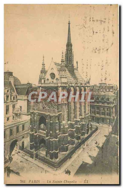 Old Postcard Paris Holy Chapel