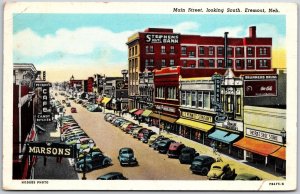 1949 Main Street Looking South Eremont Nebraska NB Marsons Cars Posted Postcard