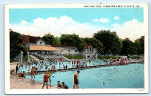 ATLANTA, GA Georgia ~ PIEDMONT PARK Swimming Pool c1920s Postcard