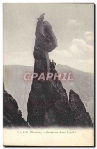 Old Postcard Chamonix Ascension d & # 39A Needle Mountaineering