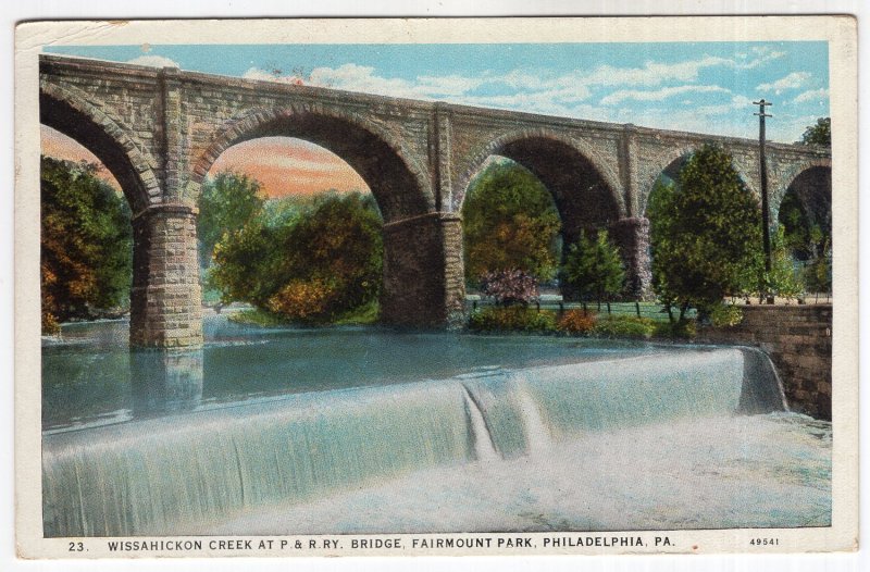 Philadelphia, Pa, Wissahickon Creek At P & R Ry Bridge, Fairmount Park