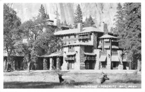 RPPC, CA California  AHWAHNEE HOTEL  Yosemite National Park  Deer/Elk  Postcard 