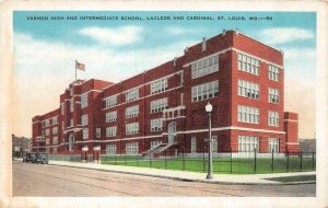 ST LOUIS, Missouri MO   VASHON HIGH & INTERMEDIATE SCHOOL   ca1920's Postcard